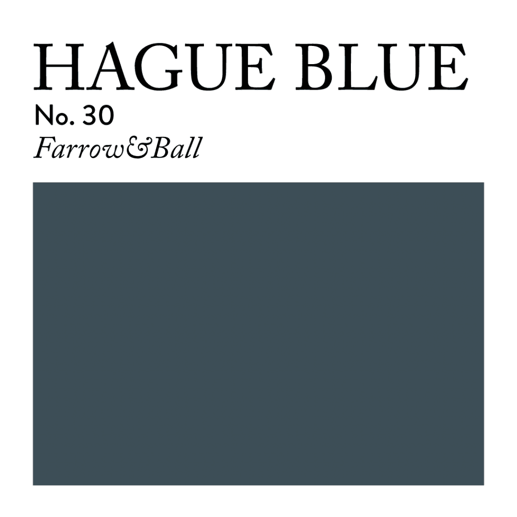 Hague Blue by Farrow & Ball is another favorite blue paint of mine. It's got a hint more green in it than other choices and that complexity is what really makes it sing.