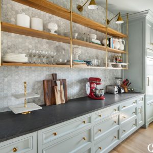 Store your extras in style, whether it is supplies or appliances, with custom cabinetry for your pantry designed and installed by Christopher Scott Cabinetry.