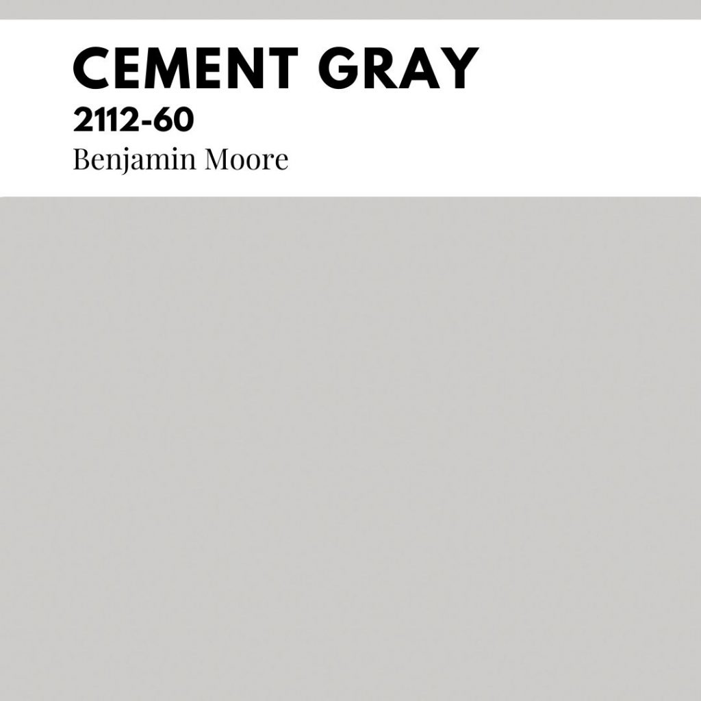 One of our favorite gray paint colors to use throughout the entire house, Cement Gray by Benjamin Moore is one of those grays that relaxes rather than depresses. It’s bright enough to bring some light to even a smaller bathroom but has enough impact to make a gentle yet purposeful statement in a luxe-leaning master bath