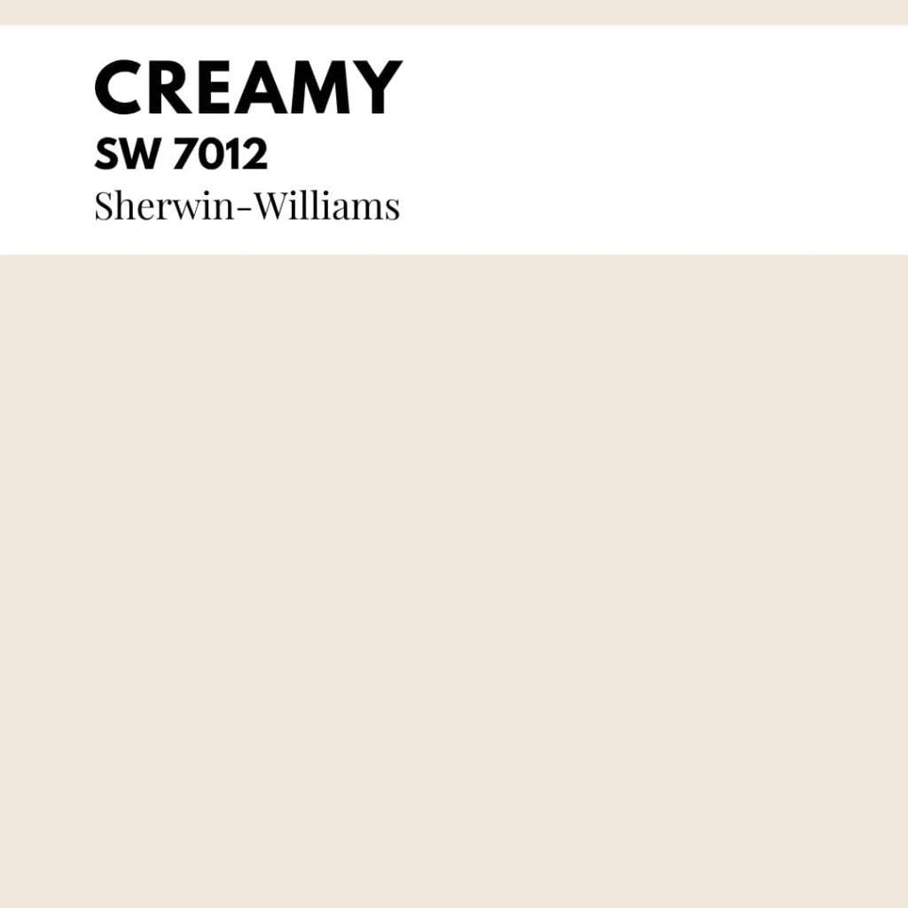 Best described by Sherwin-Williams—the creators of our last white cabinet paint for 2023—Creamy is a “bright white [with] the softest of yellow undertones to create a subtle warmth in the room.