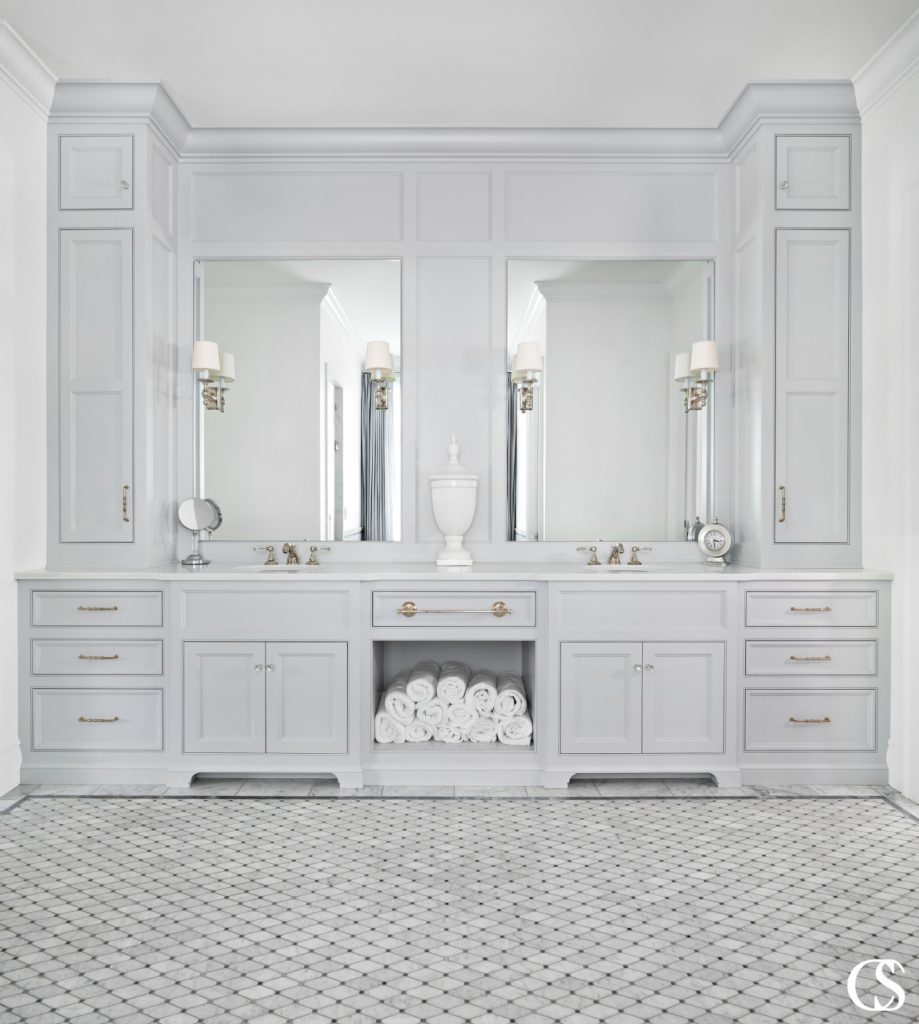 Having a bathroom big enough to house a double vanity can also mean better utilization of vertical space as well, without making the room feel stuffy or over-designed.