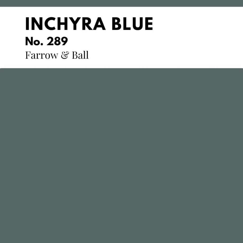 Inchyra Blue by Farrow & Ball is a blue paint for 2023 that feels fitting for someone with cottagecore vibes in their home—warmer aged woods, creamy whites, and lots of natural texture will complement this slightly blue-green gray.