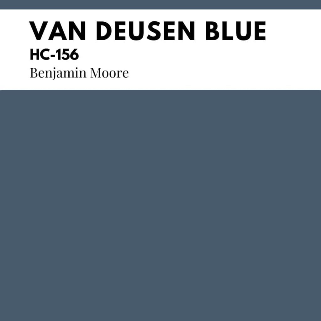 The most “true” blue of all these new 2023 paint colors, Van Deusen Blue by Benjamin Moore is described by its creator as “a foundational blue color that fits easily into both traditional and modern spaces,”