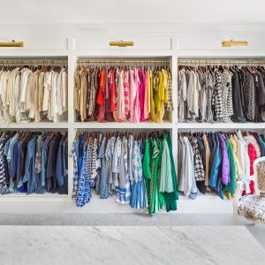 The best built in custom cabinet for your closet should be a springboard for your items to shine and be easily found—even if you don't organize by the rainbow ;)