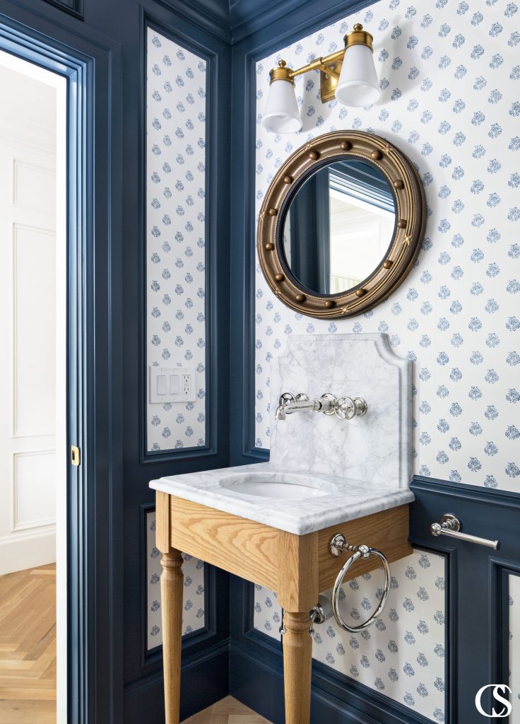 The best simple custom bathroom cabinets don't have to be elaborate or large to make an impact. This almost pedestal-style sink cabinet proves it.
